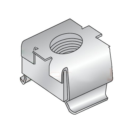 Newport Fasteners Cage Nut, 1/4"-20, 18-8 Stainless Steel, Plain Finish, 500 PK 646913